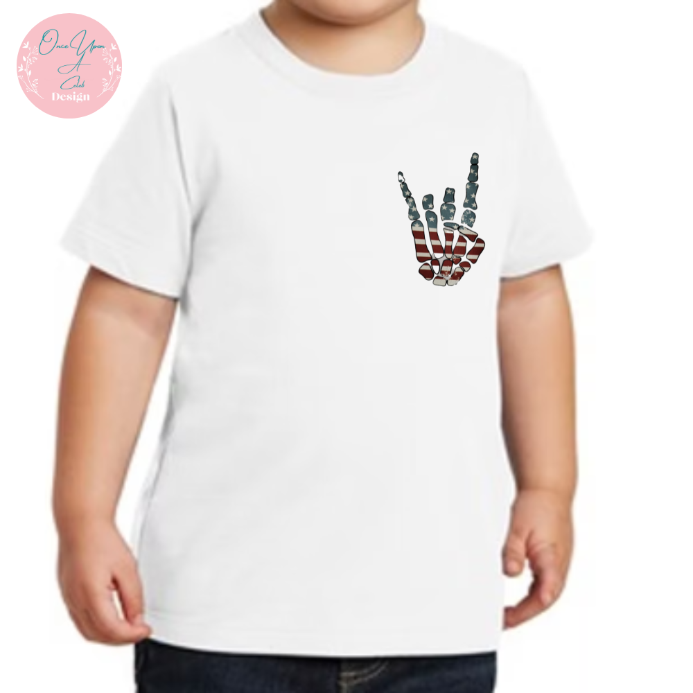 Youth and Toddlers Freedom Rocks white t-shirt by Once Upon A Celeb Design