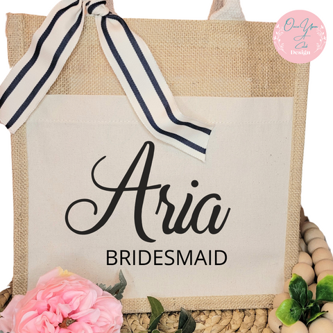 Personalized Tote bag for Bridesmaids By Once Upon A Celeb Design