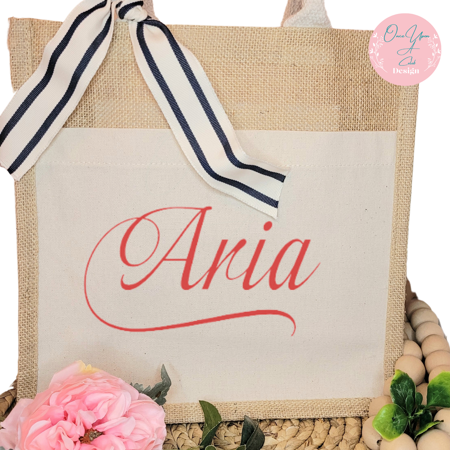 Custom Tote bag with Name By Once Upon A Celeb Design