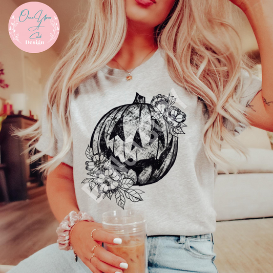 Retro Grunge Pumpkin T-shirt By Once Upon A Celeb Design