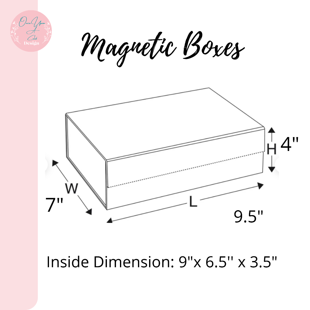 Image of Gift Boxes dimension and measurements BY Once Upon A Celeb Design