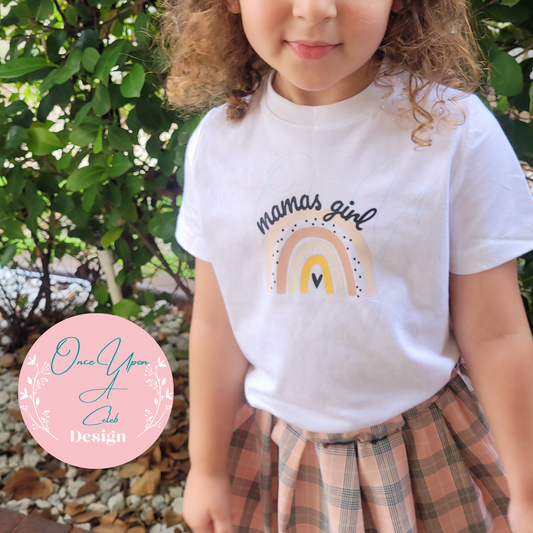 Mamas girl Boho Rainbow T-shirt By Once Upon A Celeb Design